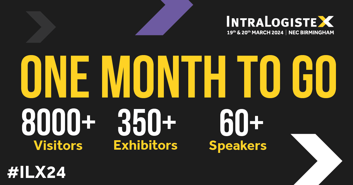 IntraLogisteX 2024 opens its doors in one month!

Discover all the latest solutions in materials handling, packaging, robototics, warehouse automation, barcode &amp; labelling, warehouse safety, storage, and much more!

Register for free:
intralogistex.co.uk

#ILX24 #logistics