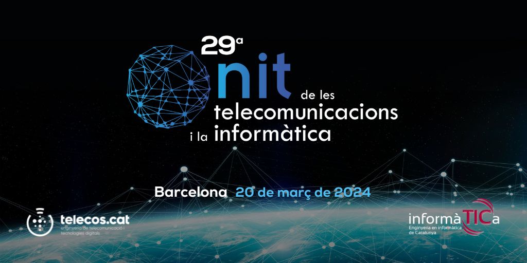 UPC Alumni (@upcalumni) on Twitter photo El 20 de març de 2024 se celebrarà la 29a edició de la Nit de les Telecomunicacions i la Informàtica. Una cita ineludible per a tot el sector TIC del país💻
➡️Com a alumni de la UPC, disposeu d'un codi de descompte (NIT29CAT).
Més informació a 🔗lanit.cat El 20 de març de 2024 se celebrarà la 29a edició de la Nit de les Telecomunicacions i la Informàtica. Una cita ineludible per a tot el sector TIC del país💻
➡️Com a alumni de la UPC, disposeu d'un codi de descompte (NIT29CAT).
Més informació a 🔗lanit.cat
