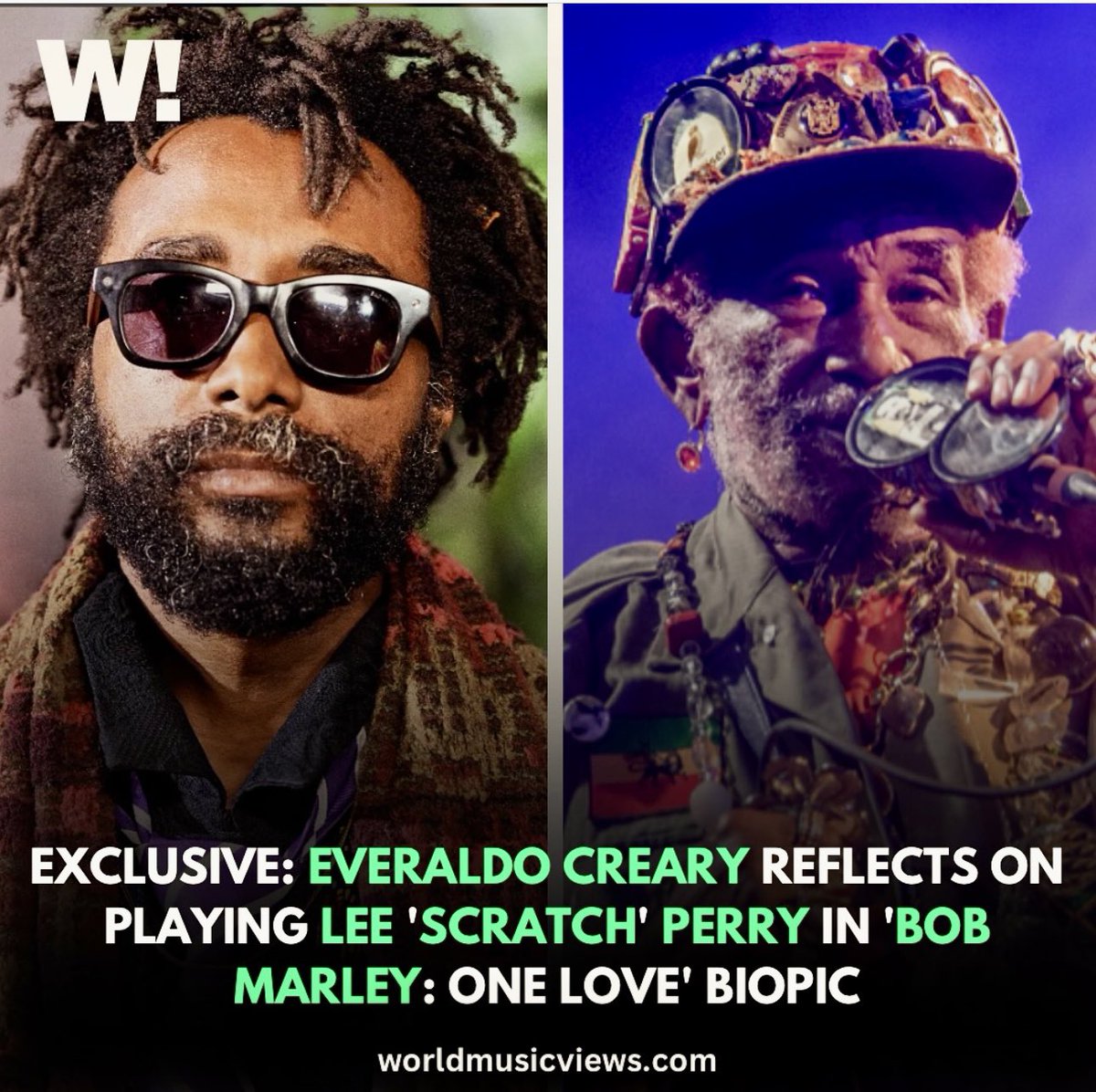 *** @worldmusicviews Everaldo Creary has been long preparing to play the role of Lee “Scratch” Perry. Evvy auditioned several times for the movie, including for the None of Perry’s story is captured in the Marley biopic except a brief scene. #leescratchperey #OneLoveMovie #dub