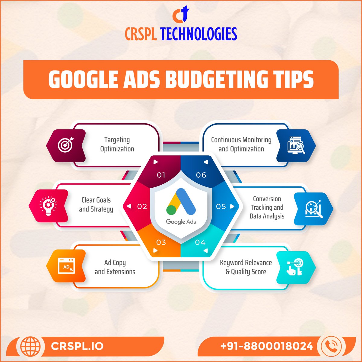 digitalcrspl's tweet photo. Google Ads Budgeting Tips
Let's Connect
CRSPL Technologies
☎️ +91-8800018024
📧 info@crspl.io
🌐 https://t.co/NT25M7Jlrz
#crspl #crspltechnologies #digitalmarketingagecy #digitalmarkeing #digitalmarketingservices #GoogleAdsTips #AdWordsTips #PPCMarketing #AdWordsManagement https://t.co/rafOT3f2XL
