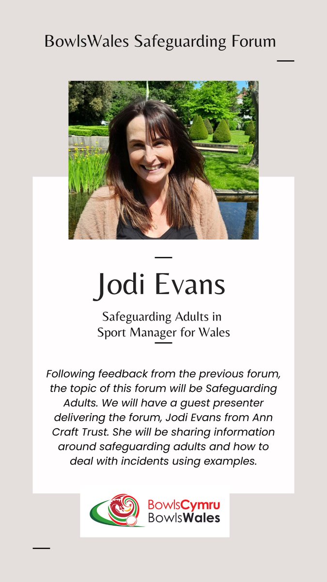 BowlsWales (@bowlswales) on Twitter photo 📢Last chance to book onto the Safeguarding Forum
Forum is open to all club safeguarding and welfare officers.
Date: 22/02/24 at 6pm online.
If you would like to attend, please email Safeguarding@bowlswales.com by the end of the day (19/02/2024). 📢Last chance to book onto the Safeguarding Forum
Forum is open to all club safeguarding and welfare officers.
Date: 22/02/24 at 6pm online.
If you would like to attend, please email Safeguarding@bowlswales.com by the end of the day (19/02/2024).