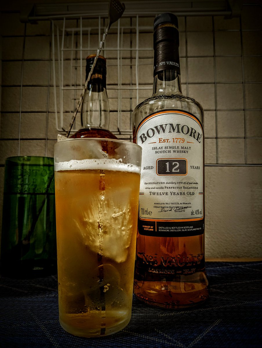 dieingmessage's tweet image. ボウモア12年、ハイボールで頂きます。
もしかしたら潮っぽいスモーキーハイボールに飢えているのかもしれない。
#Bowmore #Aged12Years #IsleofIslay #SingleMalt #ScotchWhisky #Whisky #WhiskySoda