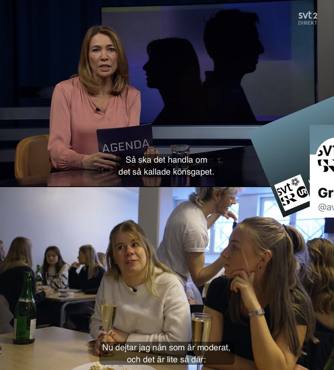 Långt inslag i @SVT #Agenda som problematiserar unga mäns politiska åsikter (höger), medan unga kvinnors vänsteråsikter inte ifrågasätts eller ses som kontroversiella.

@SVTNyheter #SVTAgenda #journalistik svtplay.se/video/eWmbr7p/…