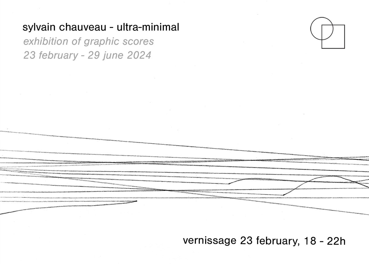 To expand on the newest album and art book by Sylvain Chauveau, we are presenting an exhibition of his graphic scores in our Berlin store mi - so. Vernissage Feb 23rd, 2024. mi-so-store.com/ultraminimal-b… Sylvain Chauveau - ultra-minimal, Feb 23rd - June 29th, 2024 @ mi - so