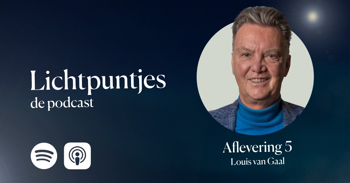 In deze 'Lichtpuntjes' podcast opent Van Gaal zijn unieke visie op het leven. Hoe vindt hij hoop in uitdagende tijden? 

Luister Lichtpuntjes de podcast via Spotify (open.spotify.com/show/1tApEUiXu…) of Apple Music (podcasts.apple.com/nl/podcast/lic…)