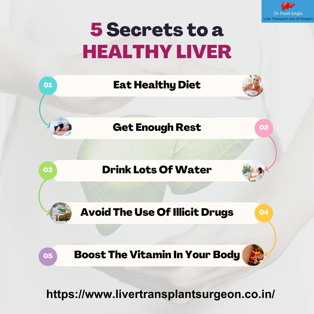 5 Secrets to a Healthy Liver

#punitsingla #livertransplantsurgeron #livertransplantdoctor #livertransplant #liversurgeon #healthyliver #livertreatment #liver