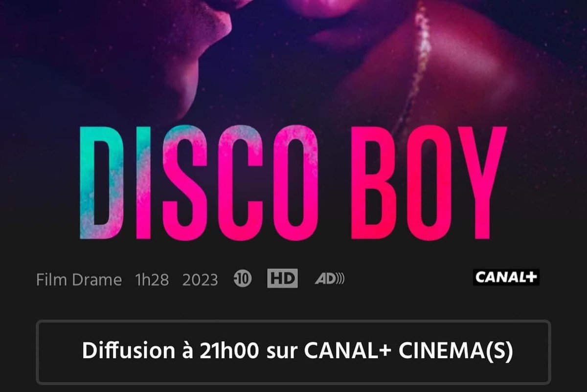 💫 Pour célébrer un an depuis sa première mondiale en compétition à la Berlinale, Canal + Cinéma(s) programme ce soir à 21.00 Disco Boy!
#berlinale #discoboy #silverbear #canalplus #tv