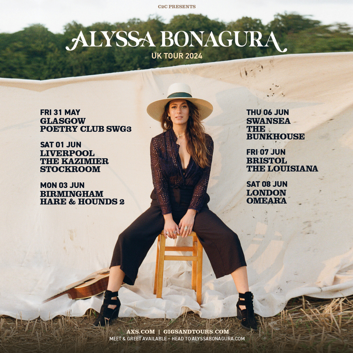 ON SALE NOW! Secure your tickets for @alyssabonagura's UK tour this May/June ✨🎟️ C2C.lnk.to/Presents