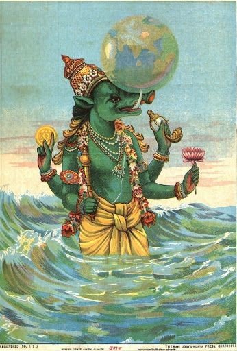 Rahu is transiting at Pisces sign currently One of the remedies for Pisces sign affliction / Rahu transit affliction is to worship Lord Varaha ( A avatar of Lord Maha Vishnu) Lord Varaha saved Bhoodevi from clutches of Asuras #Rahu #VedicAstrology