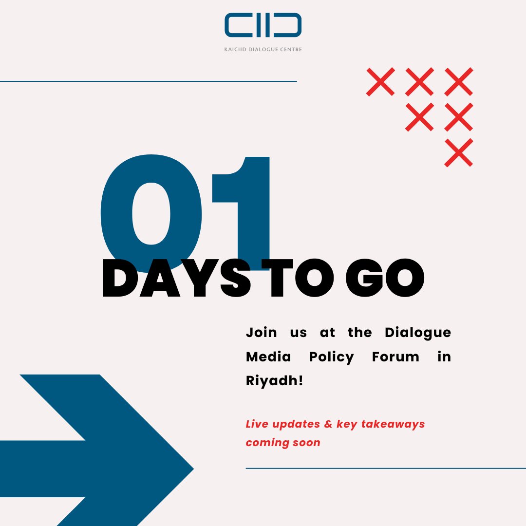 KAICIID's tweet photo. It's tomorrow! 🌍🙌 #SaudiMediaForum, the largest #Media event in the #MiddleEast is starting soon, and KAICIID's team will be at the forefront of the Future of Media conversations with various panel discussions, training sessions, and #DialogueTalks. Stay tuned!
#WeAreKAICIID https://t.co/9MqU06ZiL0
