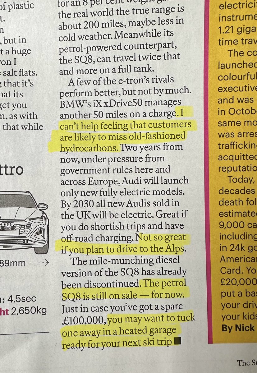 andymcgeady's tweet image. Man this is one heck of a #FirstWorldProblem.

Imagine having to stop to recharge your mahoosive electric tank so you can get to the Alps for your skiing.

The horror.