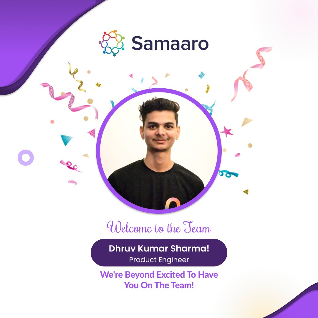 We're thrilled to welcome Dhruv Kumar Sharma to the Samaaro family as our newest Product Engineer! 🎉

Dhruv will be invaluable as we continue to innovate and build cutting-edge Event Technology Solutions. 👨‍💻

#Samaaro #NewJoinee #ProductEngineer #WelcomeDhruv