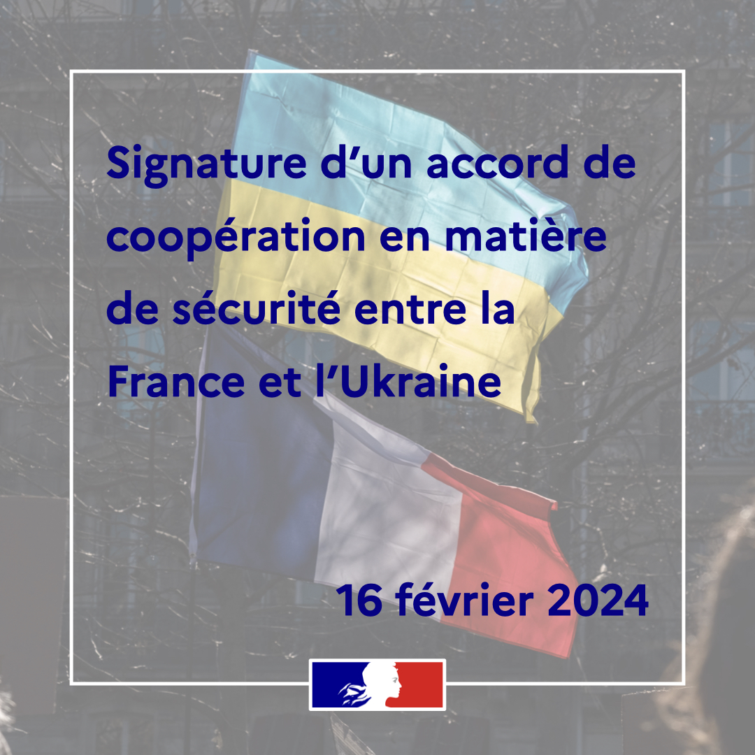 #Ukraine | Suite à la déclaration des dirigeants du G7 adoptée à Vilnius le 12/07/2023, les Présidents @EmmanuelMacron et @ZelenskyyUa ont signé le 16/02/2024 à Paris un accord bilatéral de sécurité unissant nos deux pays. Plus d’infos sur l’accord ⤵️ elysee.fr/emmanuel-macro…