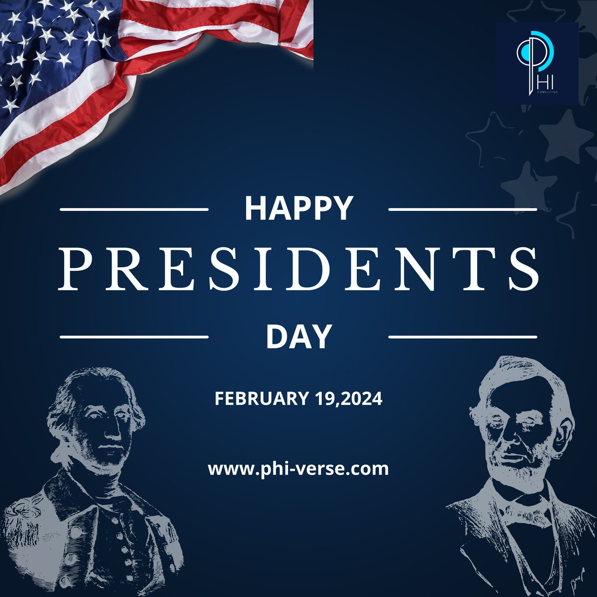 phisaasllc's tweet photo. On this President's Day, we honor the visionaries who've shaped our nation. Their legacy teaches us growth is about overcoming challenges with integrity. Let's celebrate their contributions and aim for excellence and unity. #PresidentsDay  #PhiConsulting https://t.co/pJkmDx9luJ