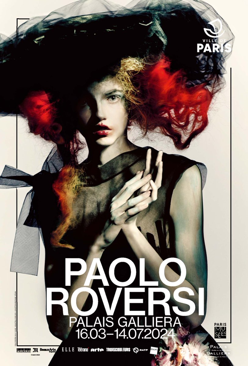 SAVE THE DATE 📸 Le #PalaisGalliera est heureux de vous présenter l’affiche de sa prochaine exposition “Paolo Roversi”, qui se déroulera du 16 mars au 14 juillet 2024. Plus d'informations et réservation 👉 bit.ly/49CChx9 #ExpoPaoloRoversi