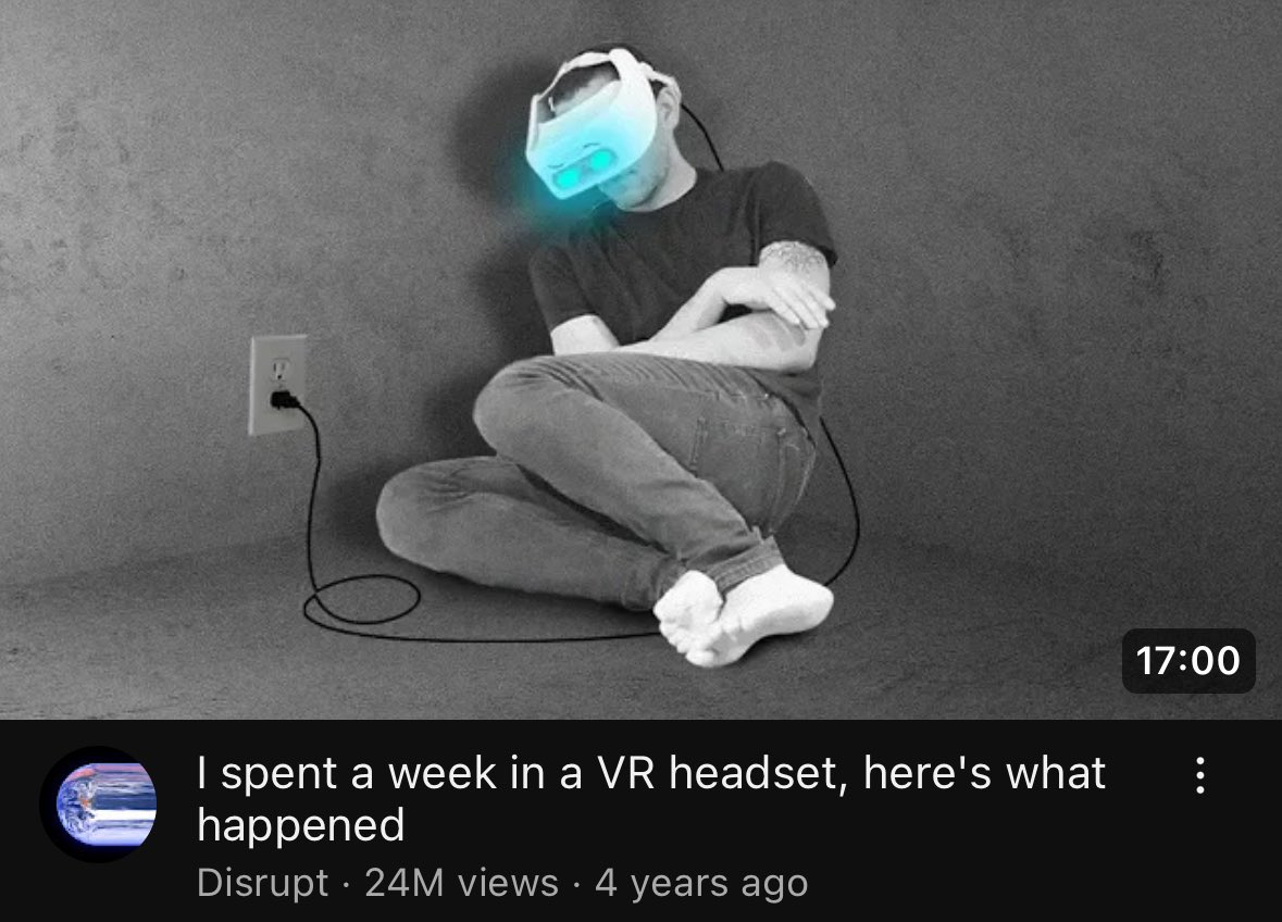 If you’re planning to create videos about the Apple Vision Pro: you should definitely consider this concept to inspire your packaging. 

Also imagine a similar pose, but placing yourself in an unreal environment (Mars or something crazier) with text: what’s real? 

Definitely