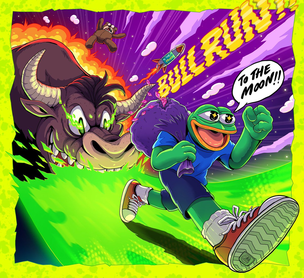 1septemberart's tweet photo. Bull Run 💚 
owned  by @jaggedsoft 👑

Thank you for your support 🌈 https://t.co/t7XcnMXTbC