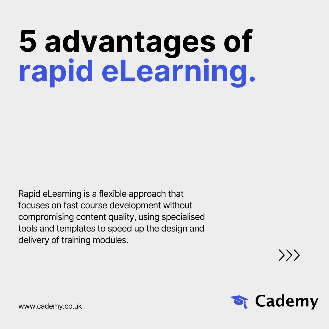 💡 Pro Tip: 5 advantages of rapid eLearning!
#EducationTips #TeachingTips #TrainingTips #BookingPlatform #CRM #LMS #EducationDirectory #Cademy