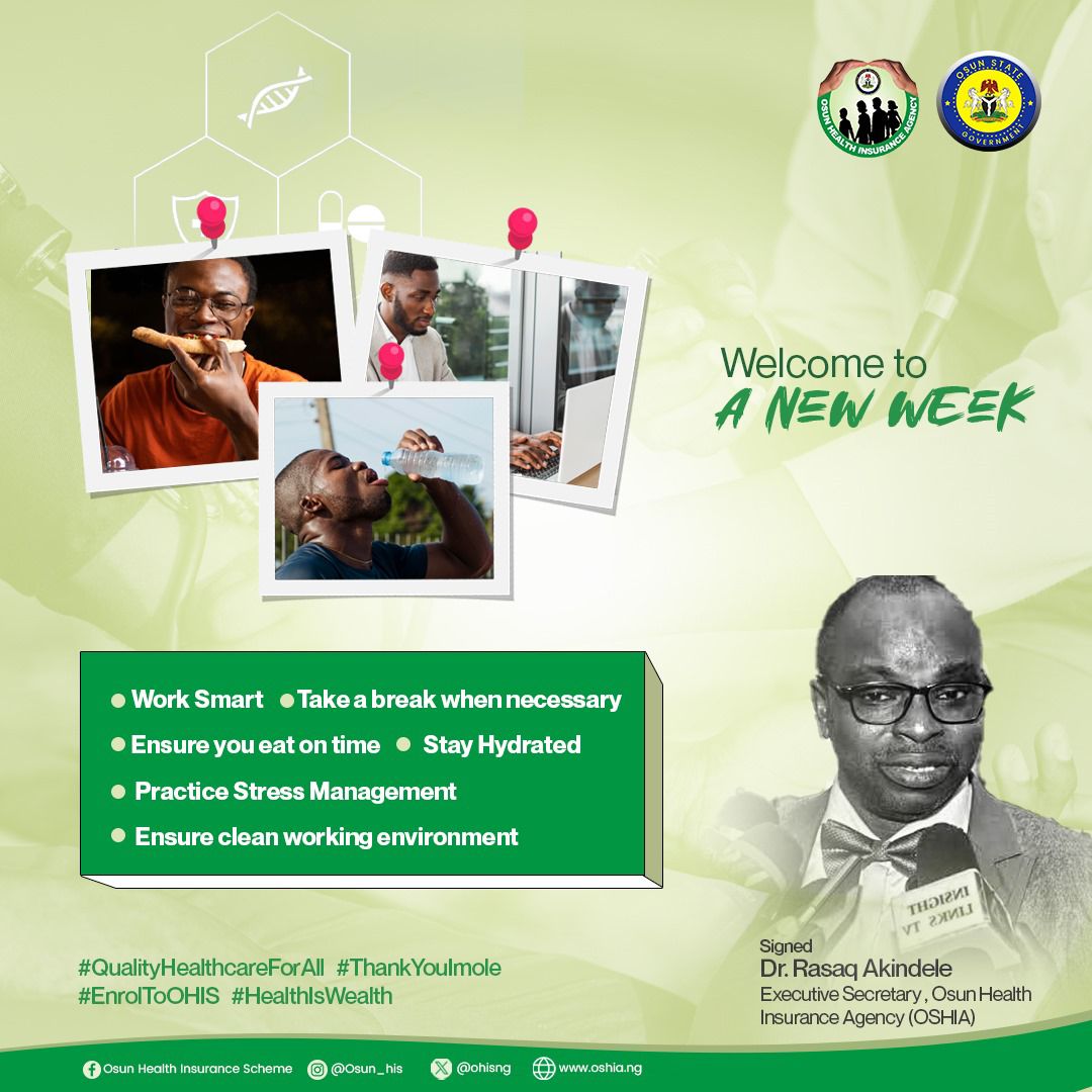 OhisNg's tweet photo. Wishing you all a productive week ahead 

#QualityHealthForAll
#HealthIsWealth 
#EnrolToOHIS https://t.co/7SdRAQKUWe