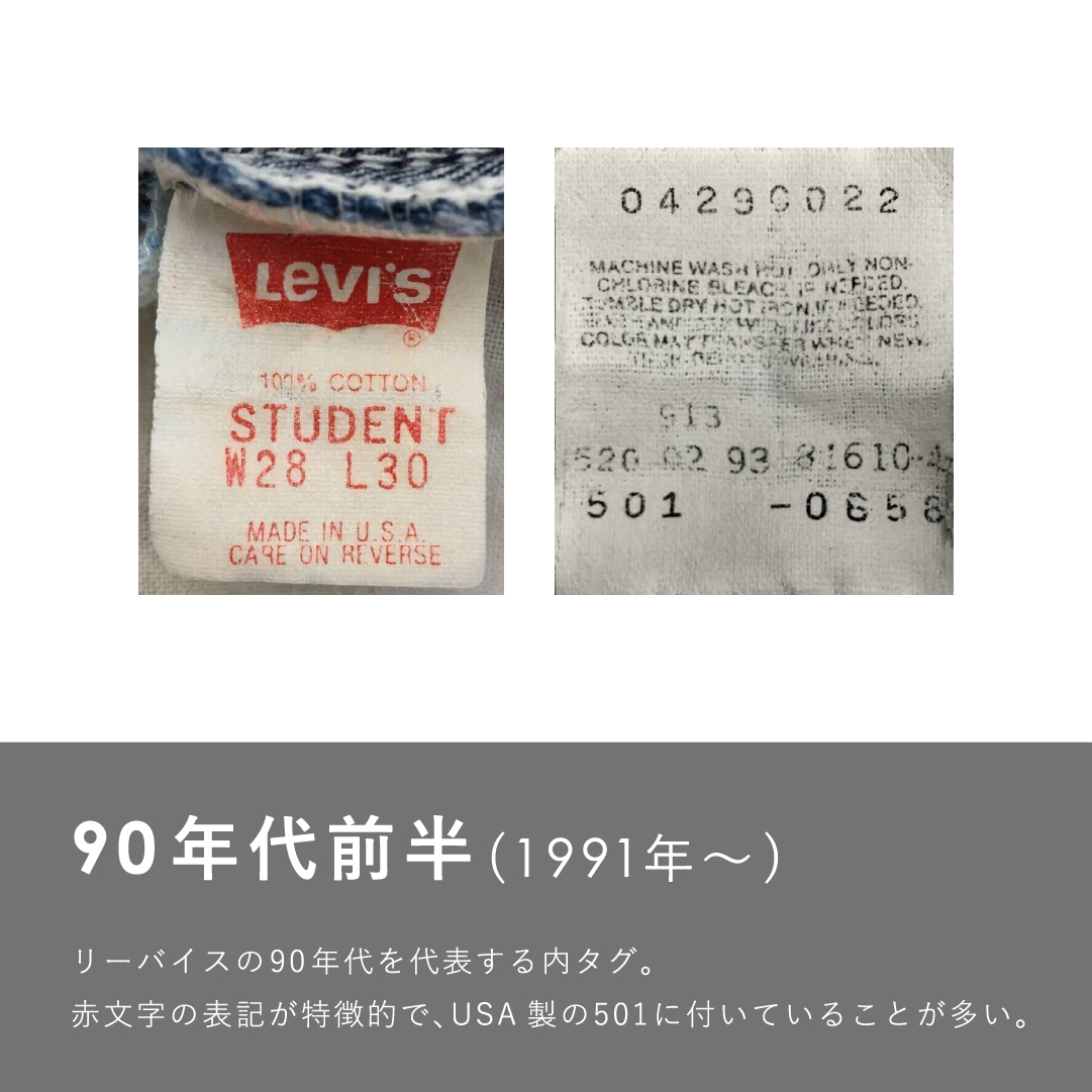 リーバイスのジーンズ内タグからわかる年代をご紹介✨ リーバイス内