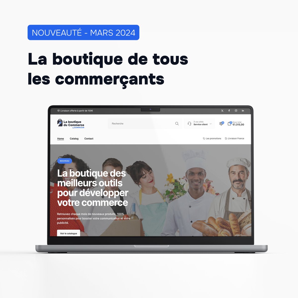 CommiumOfficiel's tweet photo. Nouveauté à venir : 
à partir du 1er mars, retrouvez la première boutique en ligne dédiée à la publicité des commerçants.
#business #commerce # local #marketing #publicité https://t.co/BqzEY6KfEL
