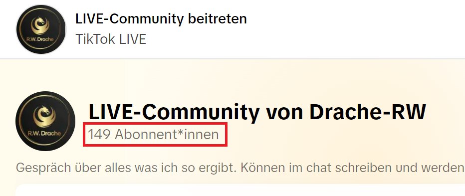 Nach der großen Verkündung, er würde auf TikTok keine Livestreams mehr machen, laufen ihm die Abonnenten schneller weg als 3 jährige Kinder beim gemeinsamen Fernsehschauen!

Vor dem Wochenende waren es noch knapp 200 Abos aktuell weniger als 150! 

B E S I G T

#Drachenlord