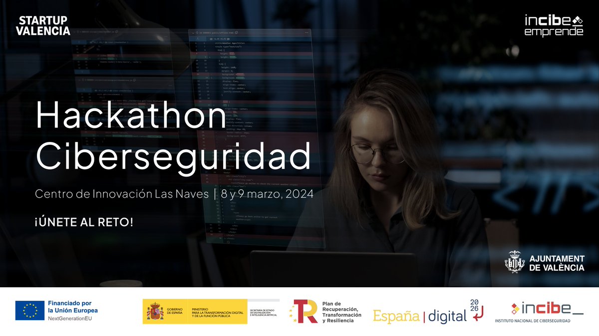 ¡Participa en el Hackathon #Ciberseguridad de Startup Valencia! 🌐

📅 La competición tendrá lugar el fin de semana del 8 y 9 de marzo en @LasNaves y repartirá un premio total de 1.500€ entre el equipo ganador

¿Quieres participar? Consulta las bases ➡ programs.startupvalencia.org/cybersecurity-…