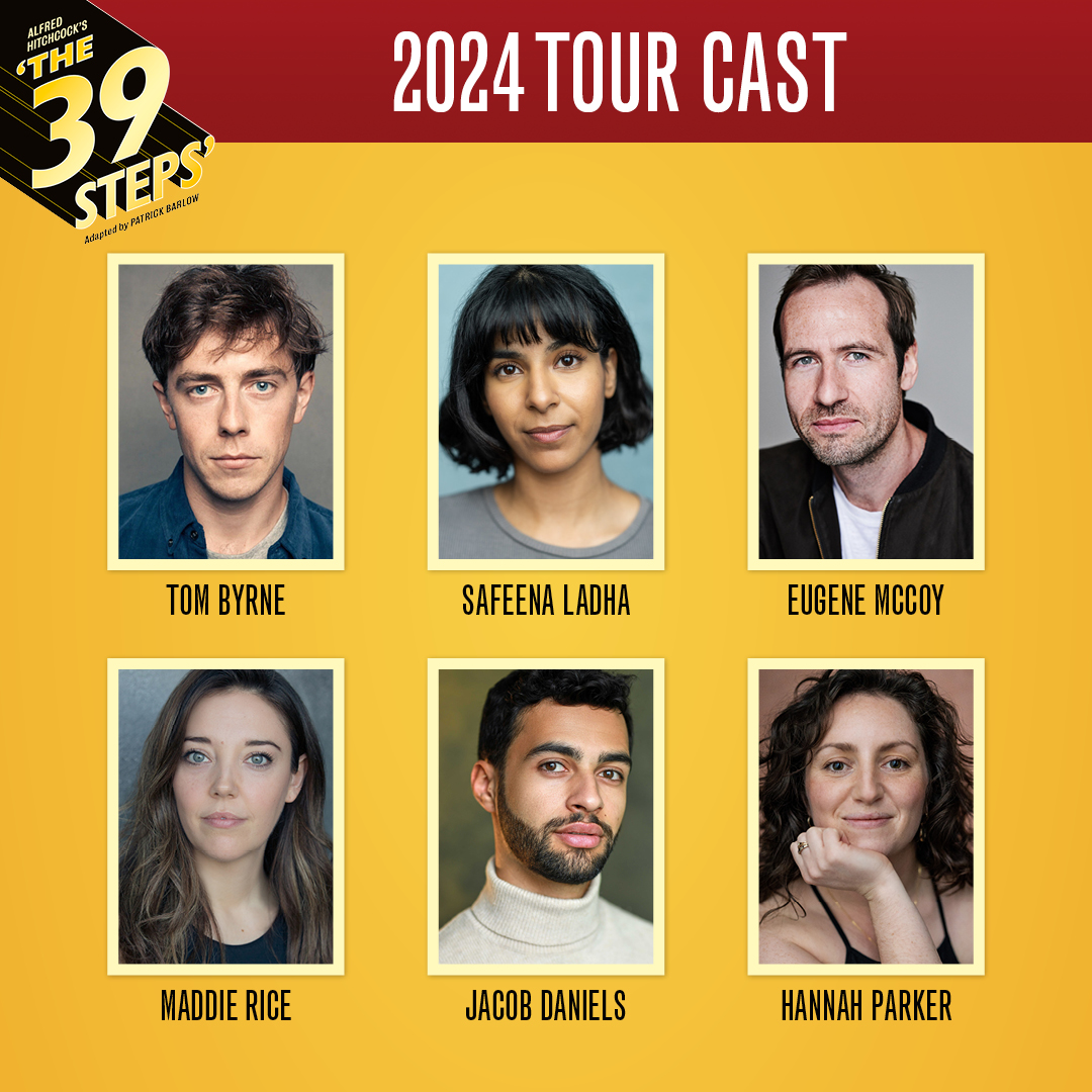 QueensTheatreH's tweet photo. Yes, it's official! The 39 Steps, Britain's funniest comedy, is coming to a theatre near you 🕵️🔎 introducing the 2024 tour cast, who will be stopping by Queen's Theatre Hornchurch from 14 - 30 March! 

Tickets are available now - https://t.co/Ru51GWsaQv https://t.co/Fj1XHrmPUm