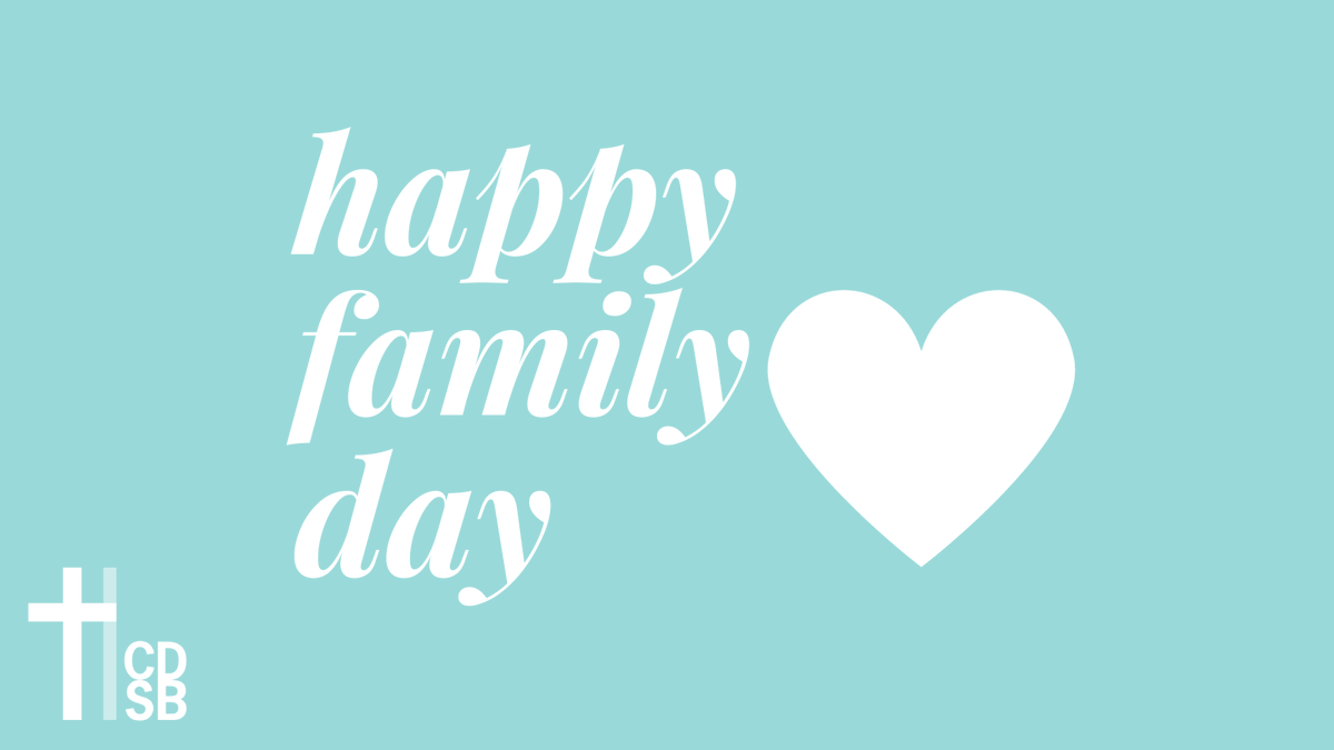 Happy #FamilyDay from our #HCDSBfam to yours!🤍 Have a safe &amp; fun-filled day, everyone!