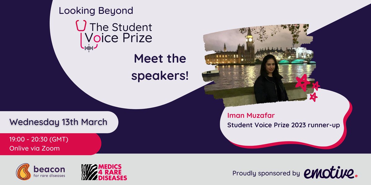Meet the speakers for Beyond The Student Voice Prize! 🗣️ Iman Muzafar is a medical student at Kings College, London, and was also a runner up on the 2023 Student Voice Prize! Find out more about the event here: 👇 ow.ly/BJgi50QBNPS