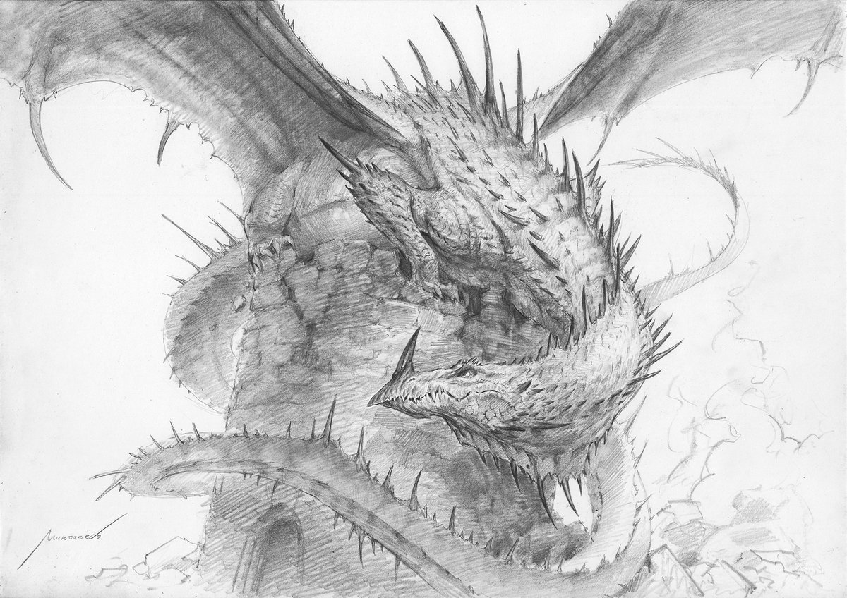 Dragon pencil drawing