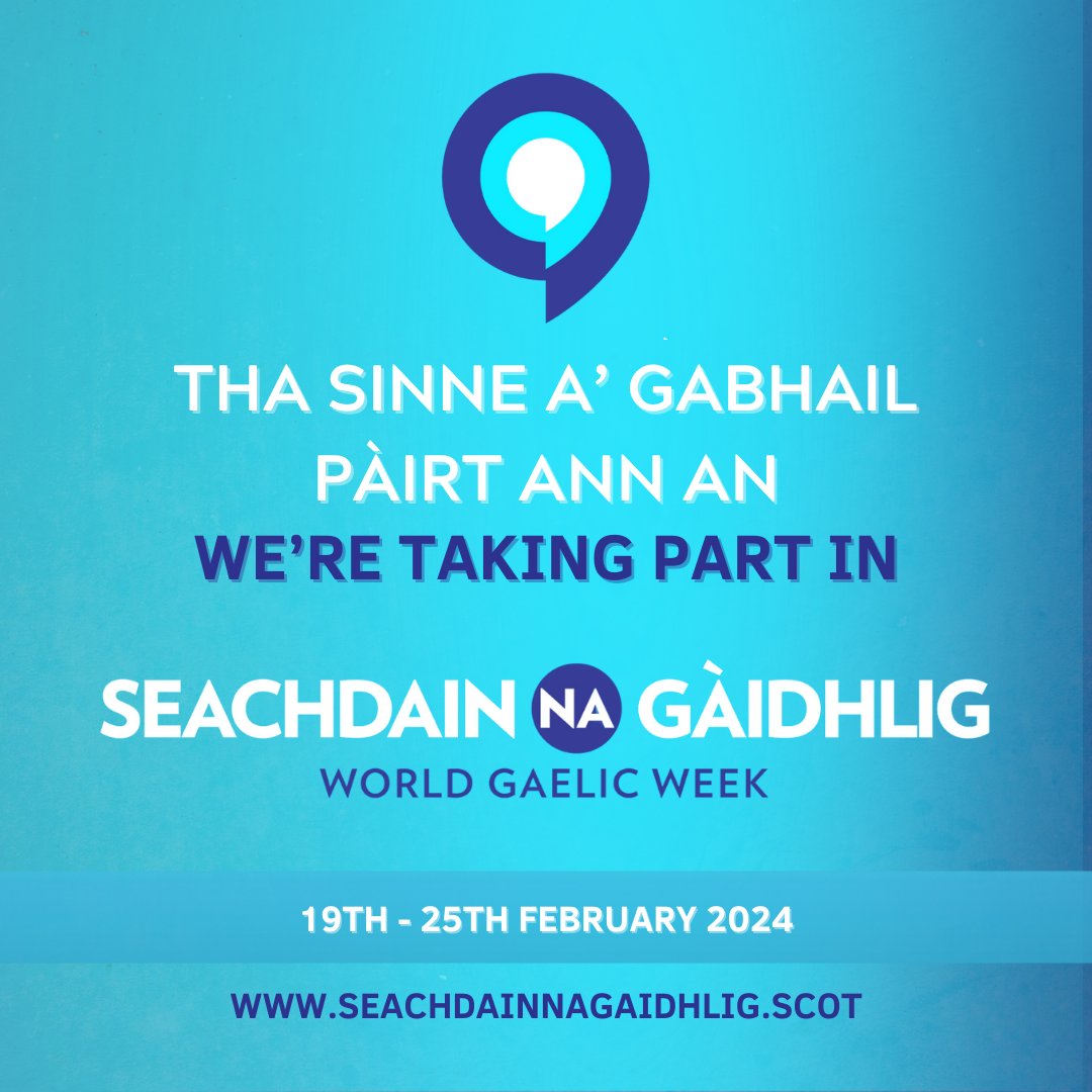 Happy World Gaelic Week 2024!
➕We’ll be sharing #Gaelic words, phrases and courses you can study here at #ThinkUHI throughout the week.
➕Tag us in your #WorldGaelicWeek posts and we’ll share!
 #Gaelic #Gàidhlig #SeachdainNaGàidhlig2024
