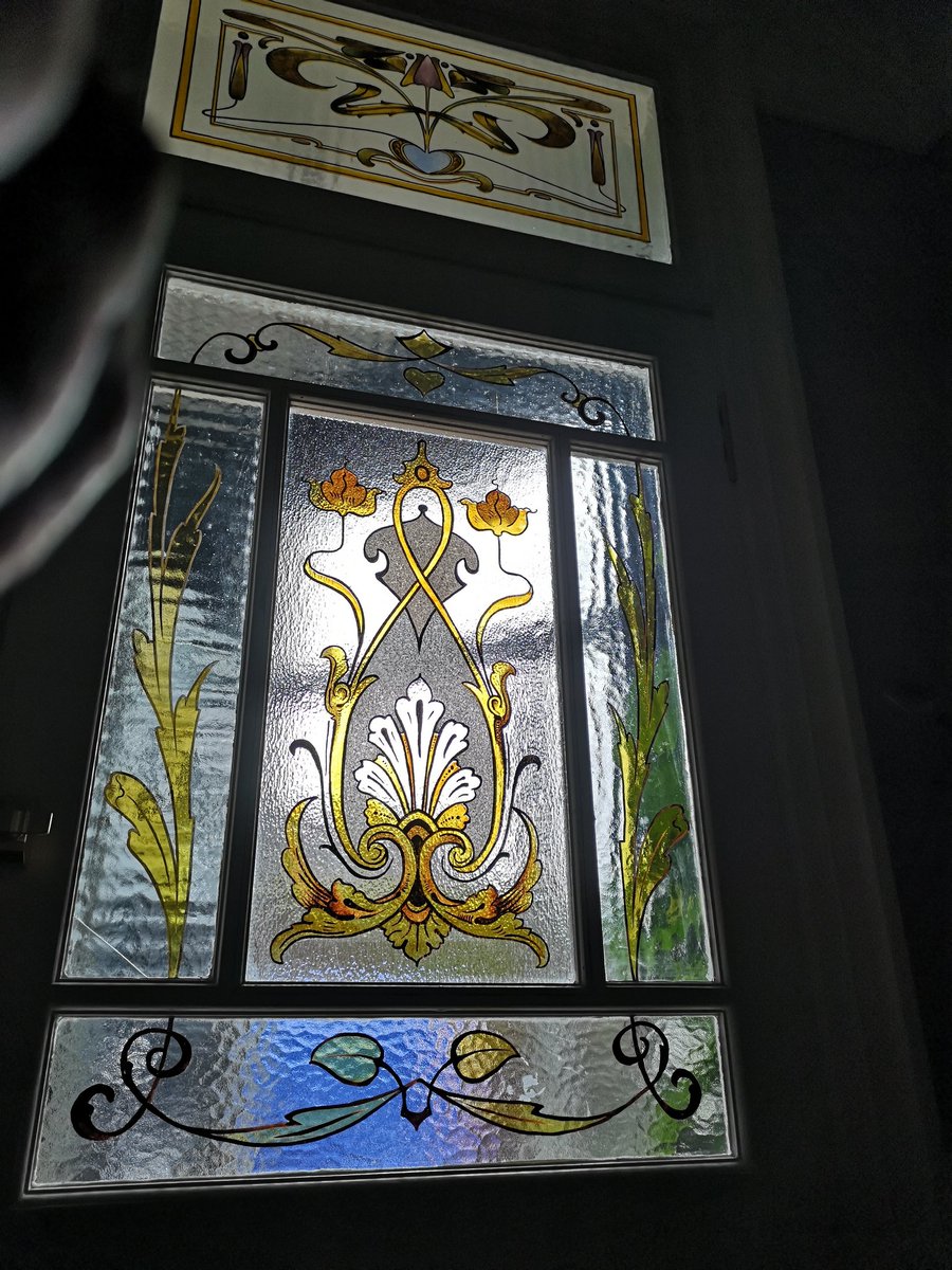 Reproduction #stainedglass panel re installed into this Kilsyth front door entrance. #glasgow #scotland