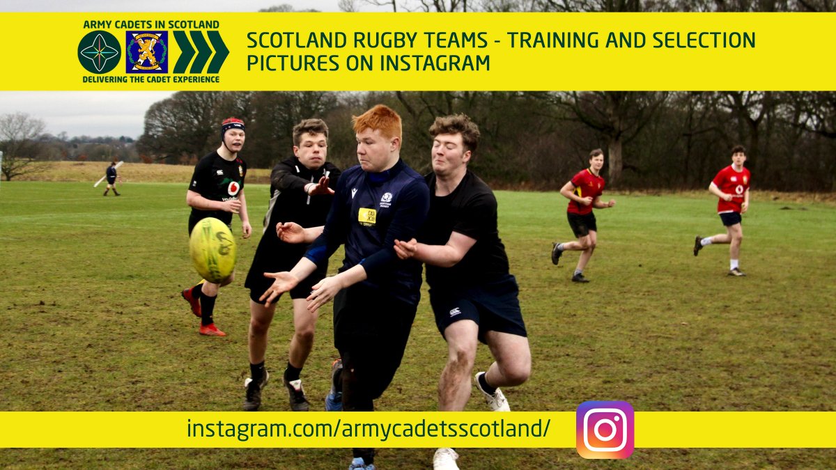 Rugby training and selection for Scotland teams. instagram.com/armycadetsscot… #ArmyCadetsScot