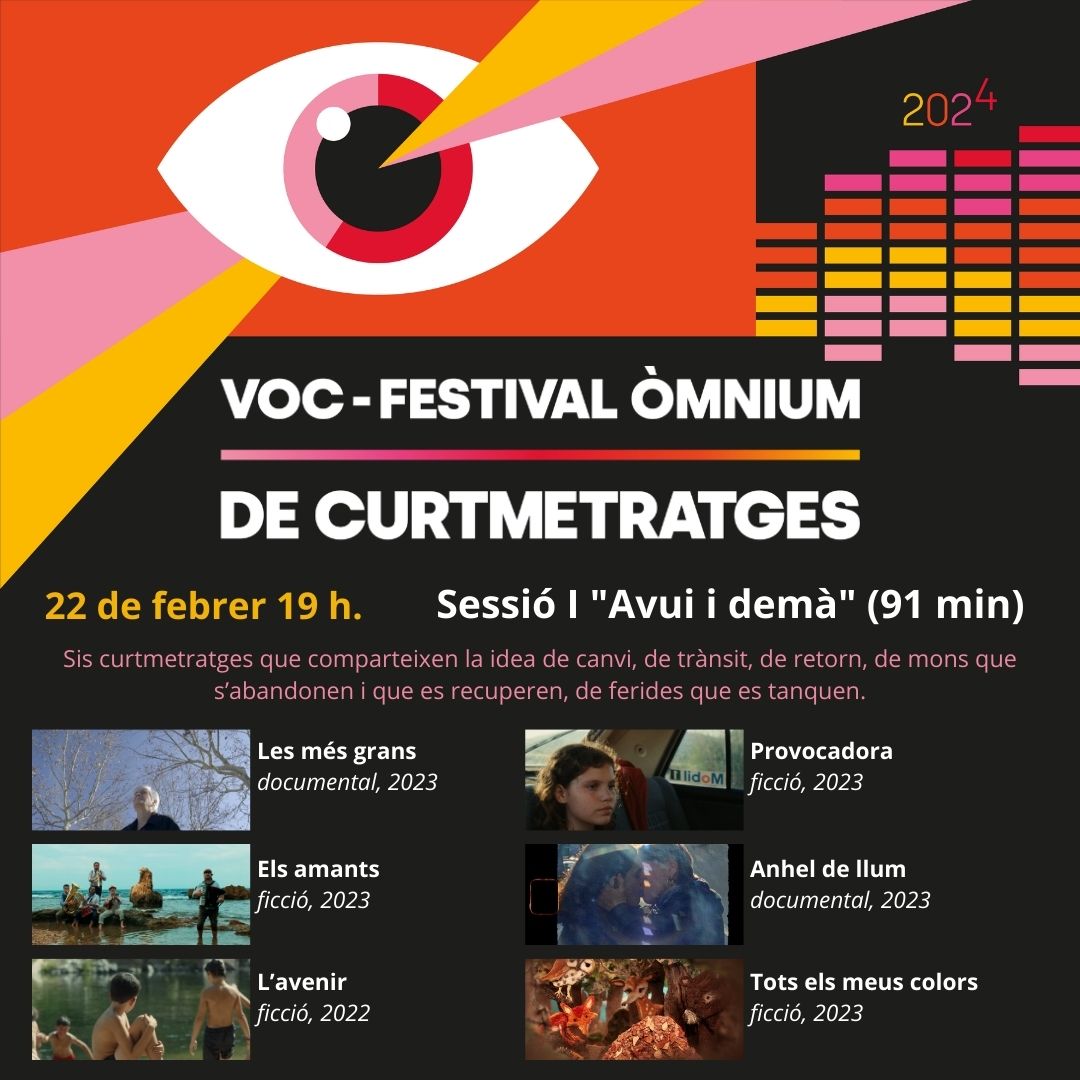 Aquest dijous primera sessió del VOC-Festival de curmetratges. Aquests són els curts que es projectaran. Entrada gratuïta, però cal reservar: acortar.link/SeCmaS
#avençesplugues #espluguesdellobregat #voc2024 #voc #Cinema #febrer2024 #programacio2024