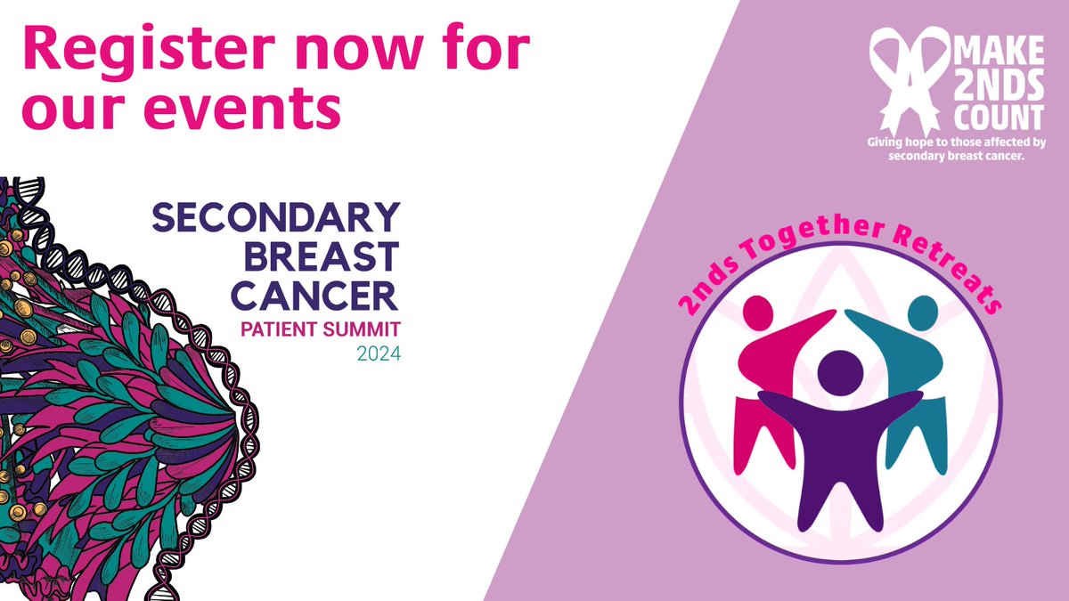 📢 Registration is now open for our yearly Retreats and our first ever Secondary Breast Cancer Patient Summit in July! With 235 funded places across the two events, we'd love you to join us. Find out more and register: make2ndscount.co.uk/forms/registra…