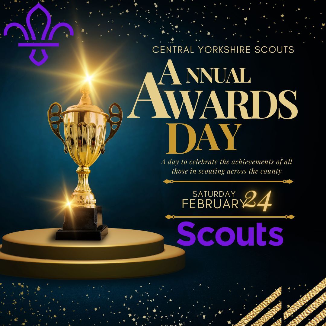 Celebrate success, Scouters! This Saturday, 24th, Central Yorkshire Scouts will be honouring the incredible achievements of our Scouts over the past year! Join us as we applaud their dedication and hard work. Let's come together to recognize and celebrate accomplishments
