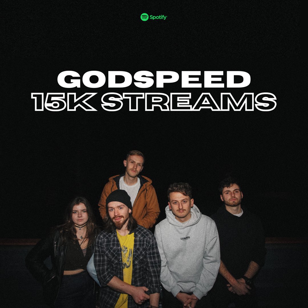 THANK YOU FOR 15k ON ‘GODSPEED’ 💙🎉 Back in the studio in a few weeks to lay down our next single 🎧 HBx #newmusic #ukband #altrock #altmusic #rockband