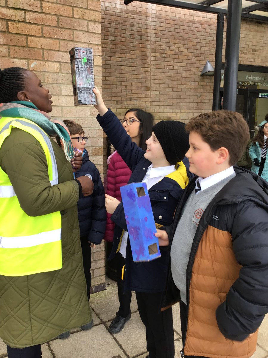 Last term, Year 5 made amazing periscopes to see if they could help the teachers have 'eyes in the back of their heads'! Here are some of the members of staff trying them out on playground duty! #dreambelieveachieve