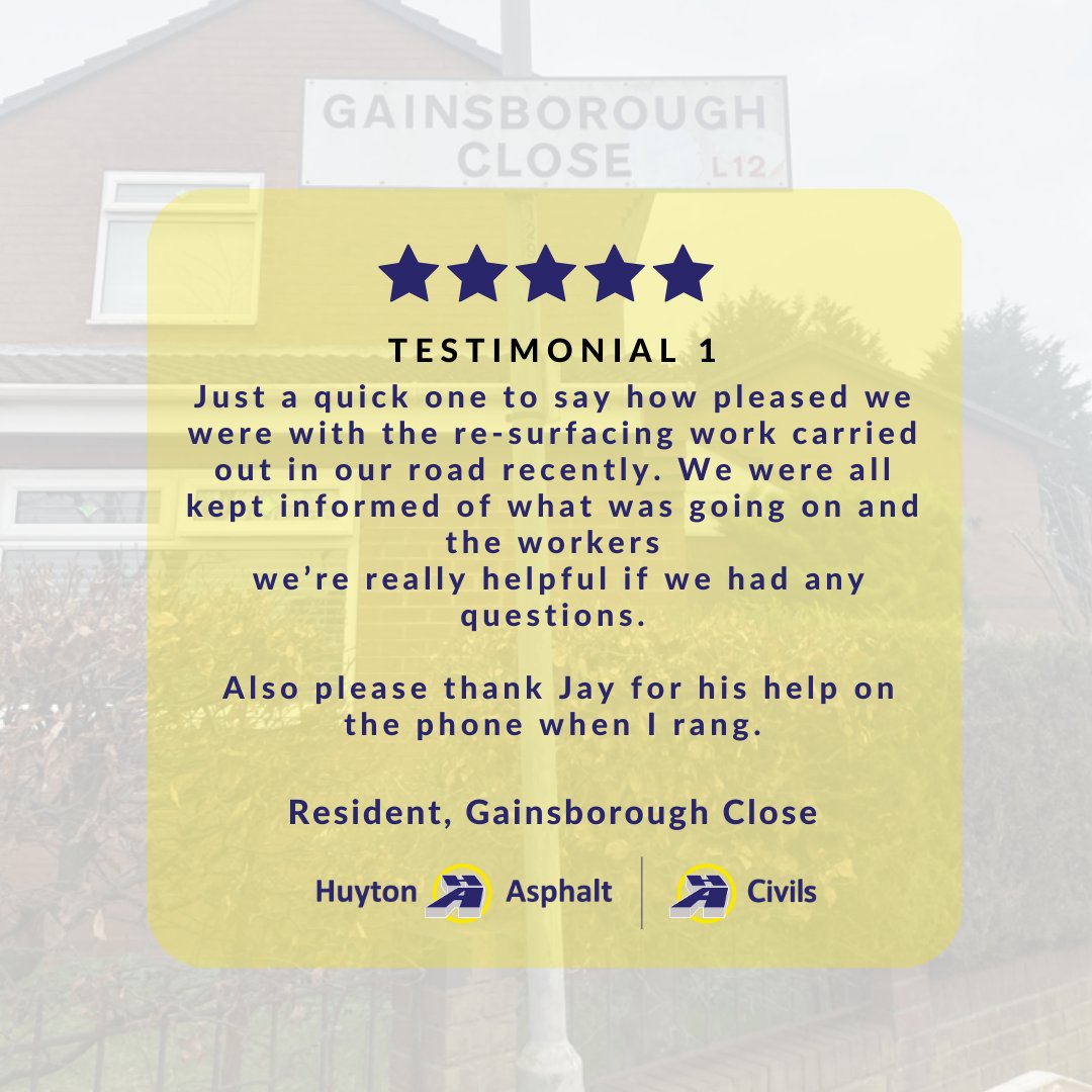 Once again we are really happy to receive such positive feedback from a resident living at Gainsborough Close on a completed project on behalf of Liverpool City Council. Well done to our team on the ground for such pleasing comments. #HAMeansMore @lpoolcouncil