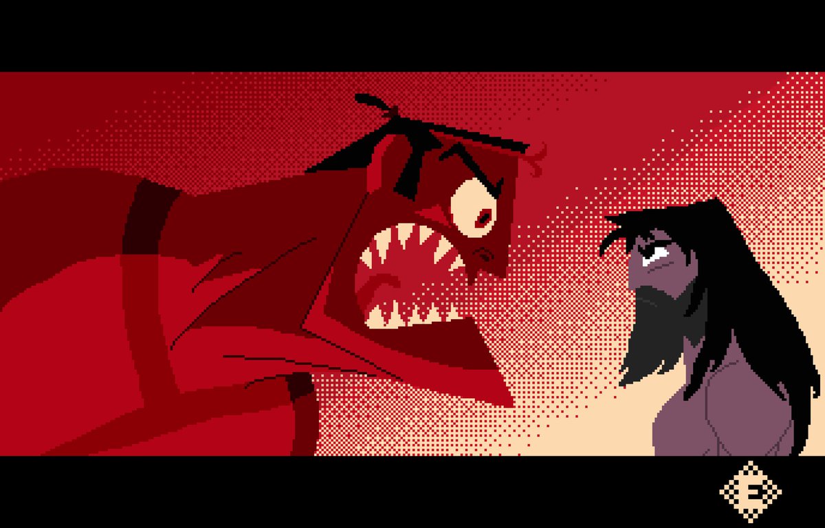 PixelSevinci's tweet photo. +We have lost the sword because of you.

-I kept us alive!

#samuraijack #anger #peaceful #cartoonnetwork #pixelart #aseprite #pixelartist #art #16bitart #8bitart #pixaki #pixelartwork #digitalart #fanart #pixelaesthetics #pixelartsociety #artwork #ドット絵 #픽셀아트 https://t.co/4Kyst0KSm4