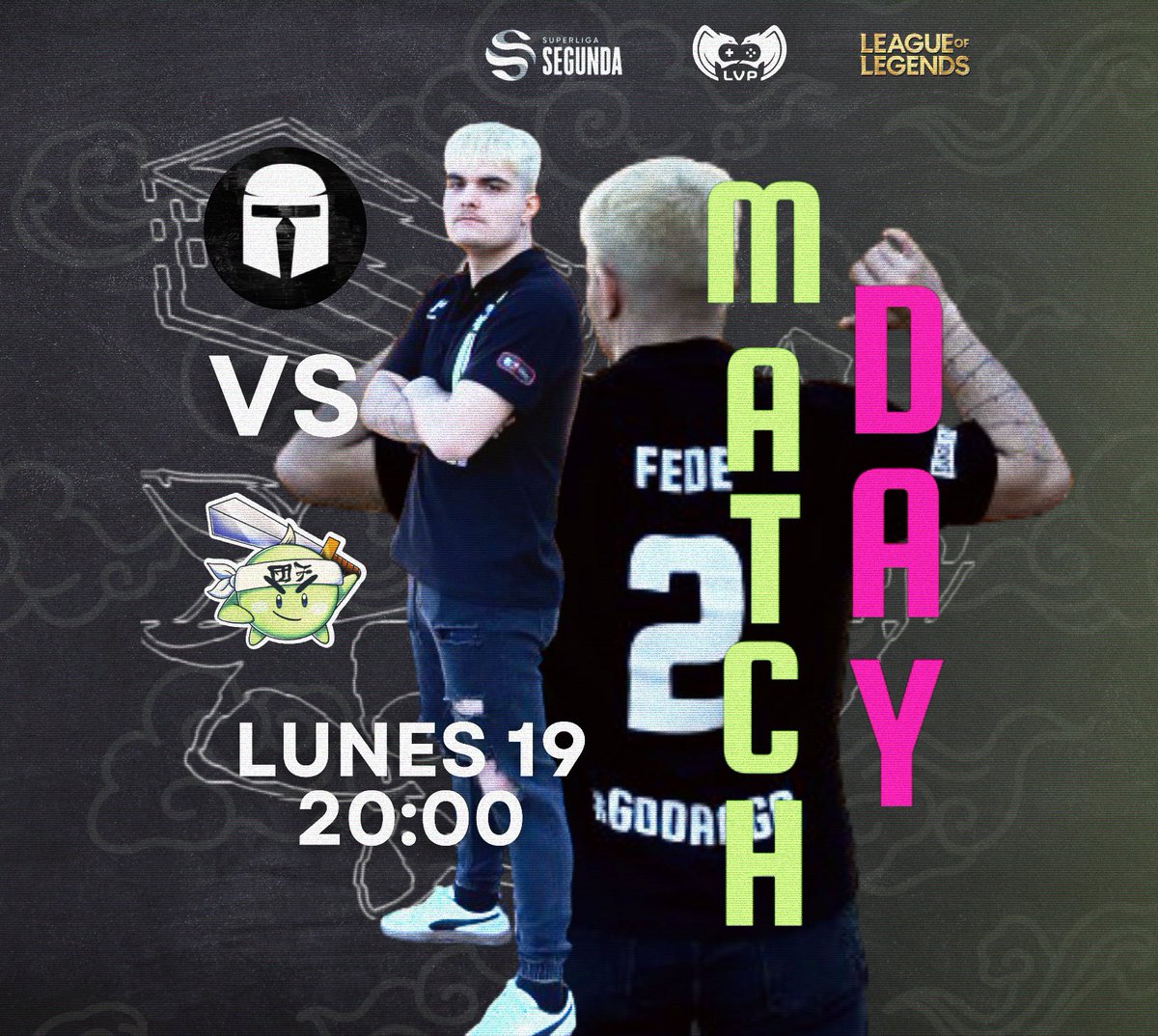 🍡 M A T C H  D A Y 🍡

@XoldiersEsports VS DANGO 
                🕒 20:00 🕒

Os esperamos en el canal de @LVPes para ver tremendo partido #GoDango 🍡