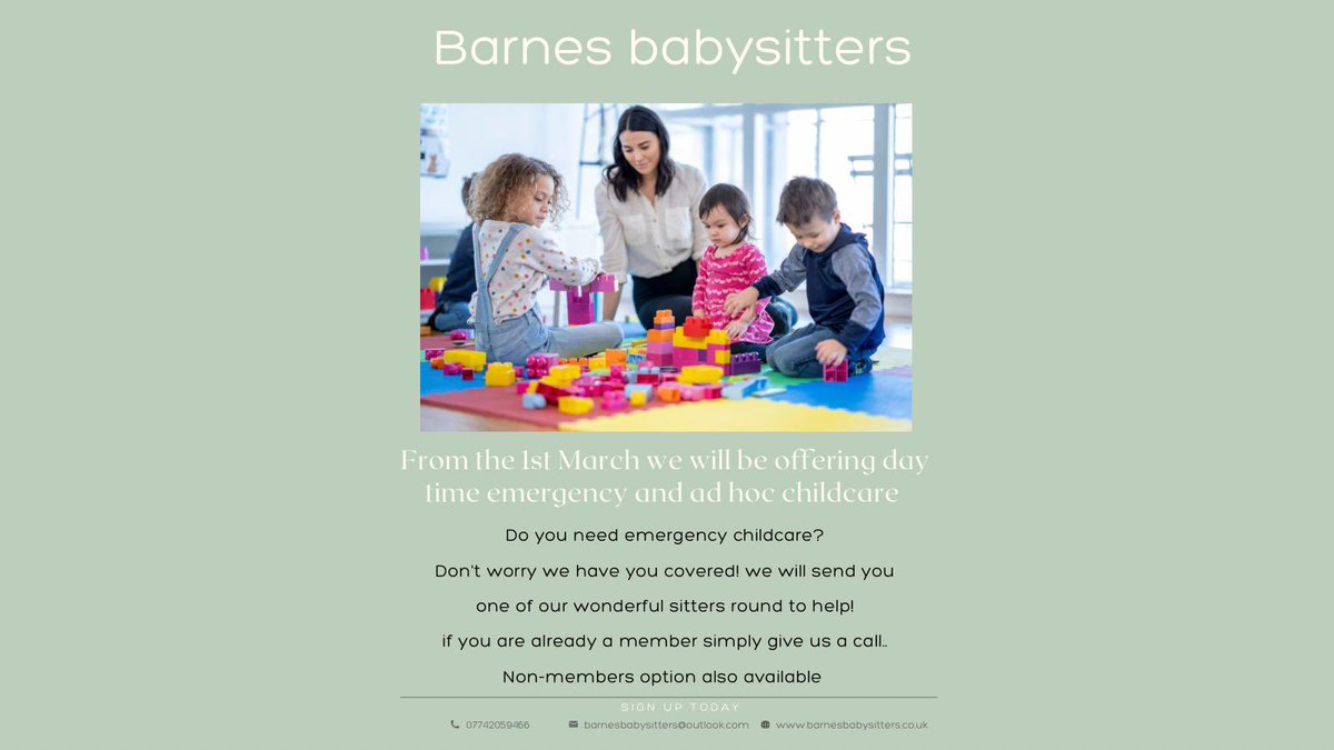 Exciting news! Starting from 1st March, we will be providing ad hoc and emergency daytime childcare services. So, if your Nanny is unavailable, or you're feeling a bit under the weather and need some time for yourself, don't worry! Just get in touch with us!