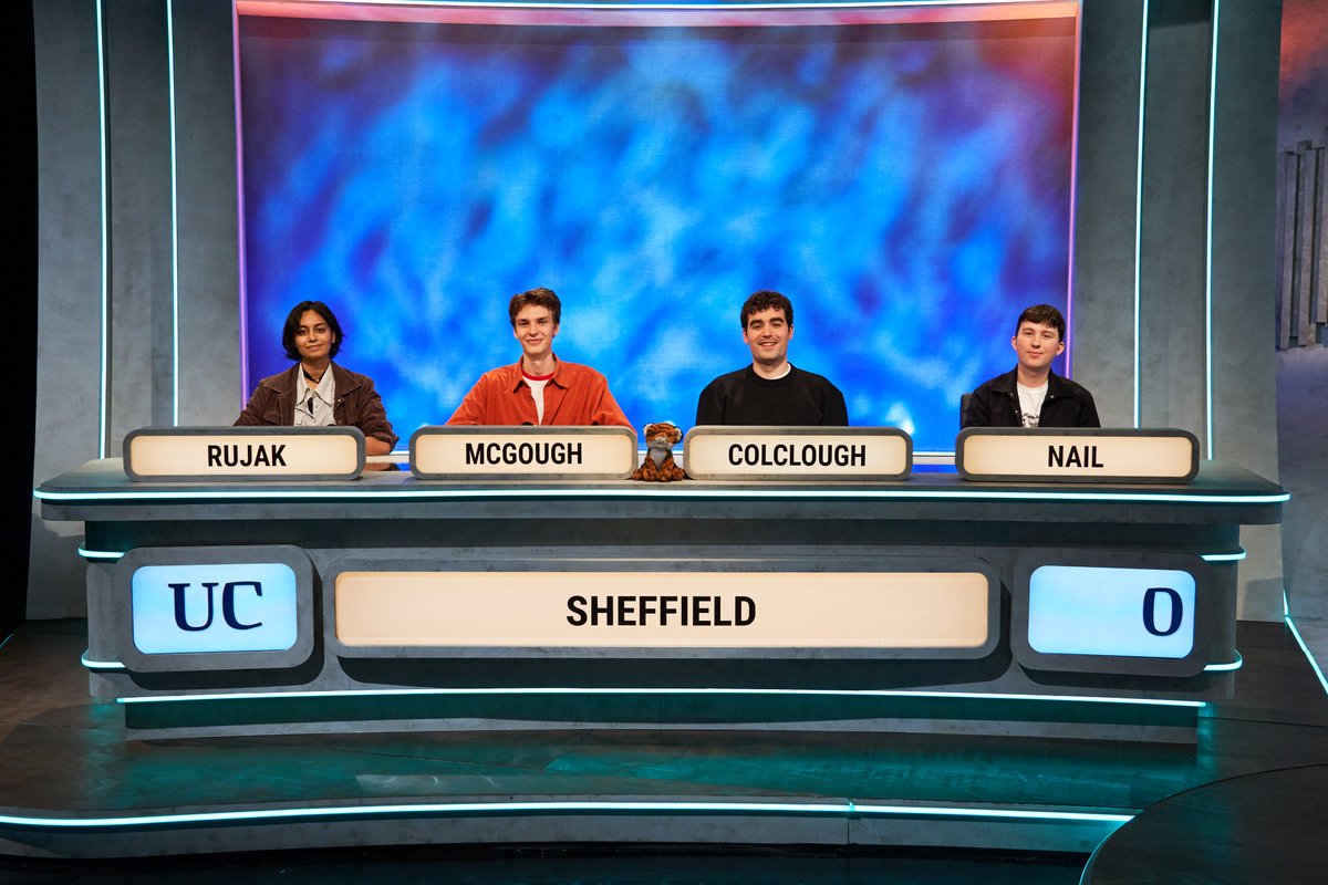 Team Sheffield are back on our screens tonight #UniversityChallenge! Tune in to BBC 2 at 8:30pm to see them take on @BirkbeckUoL! 🤩🤩🤩