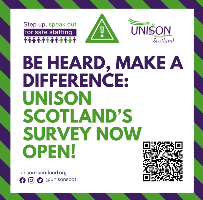 LothianUnison's tweet photo. SAFE STAFFING ……… Attention members - Please complete this short survey on Safe Staffing and let our voices be heard. To support that objective we plan to run a 6 week survey and we are in week 5.
https://t.co/ZyeHRU6NXE
@LothianUnison
#unsion https://t.co/oQAodX3lG4