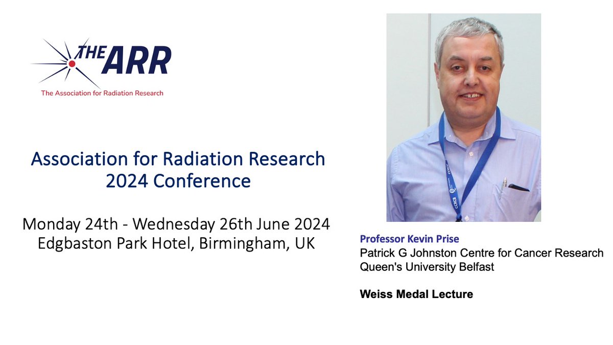 @SPJacksonGroup @GurdonInstitute @Cambridge_Uni @institut_curie Kevin Prise is Professor of Radiation Biology, Patrick G Johnston Centre for Cancer Research @QubPGJCCR, Queen’s University Belfast @QUBelfast. focusing on low dose radiation risk, radiation quality, cell and tissue signalling mechanisms as well as microbeam technologies.