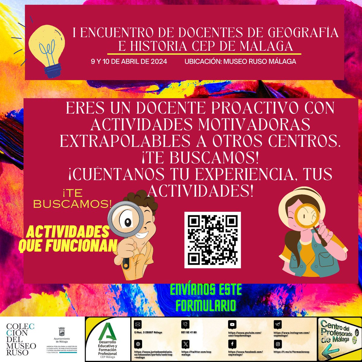 Y si tienes una actividad susceptible de convertirse en taller para trabajarla y explicarla a otros compañeros, cuéntanosla aquí: forms.gle/LZXJpx1msUmGb1…