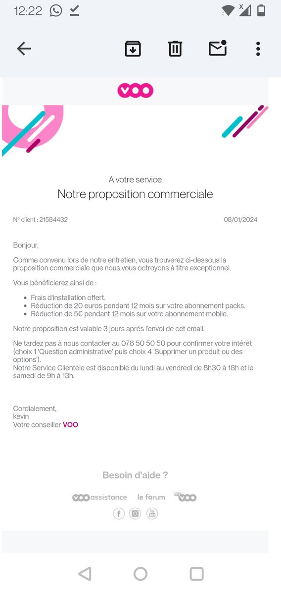 diz7020's tweet photo. En charge la TV mais surtout au prix de 63€ par mois! Maintenant après un appel on me dit que je paierai 58€ pour le pack avec TV si je ne suis pas content je peux résilier 😂
Kevin m'aurait donc menti? https://t.co/dR56OJB72j