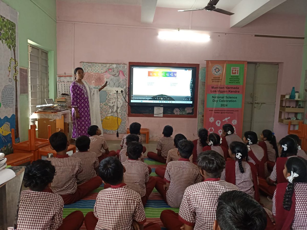 manthancsc's tweet photo. #PopularLecture on the discovery of the Raman effect at Primary school Nanalimatvada, featuring expert speaker Smt. Monaben Vasava. #RamanEffect #NSD2024 #NCSTC, @IndiaDST @CMOGuj @PMOIndia @dstGujarat @InfoGujcost @monakhandhar
@karandi65 @DrJitendraSingh @narottamsahoo https://t.co/TbHynLAp6L