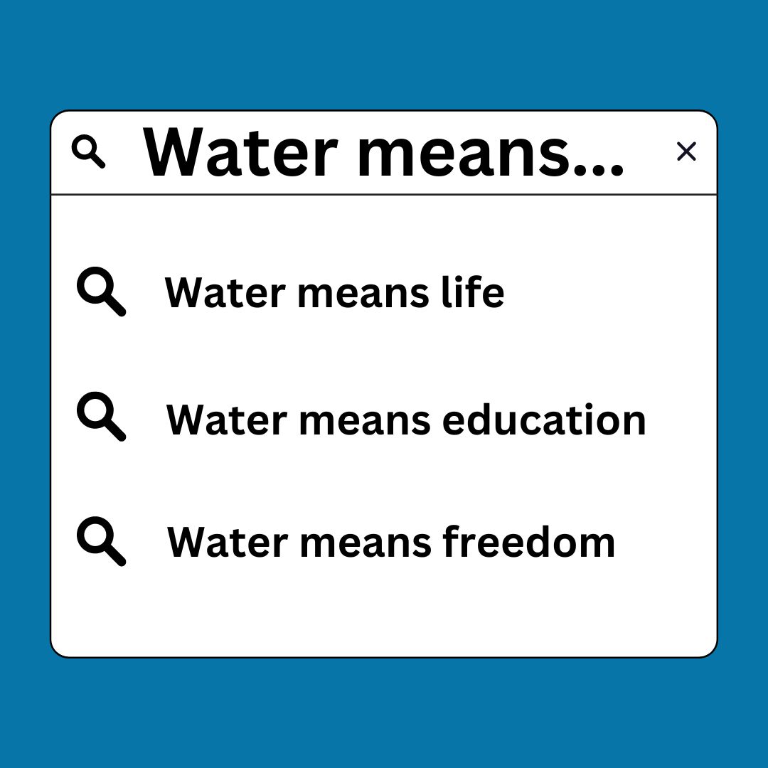 What does water🚰 mean to you? Access to clean and safe, water means communities can protect themselves against diseases, and they can go to school or make a living instead of walking hours to collect water every day. #WaterMeansLife #WASH4All